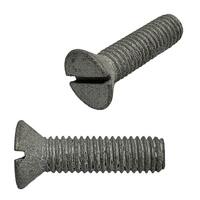 FMS582G 5/8"-11 X 2" Flat Head, Slotted, Machine Screw, Coarse, HDG